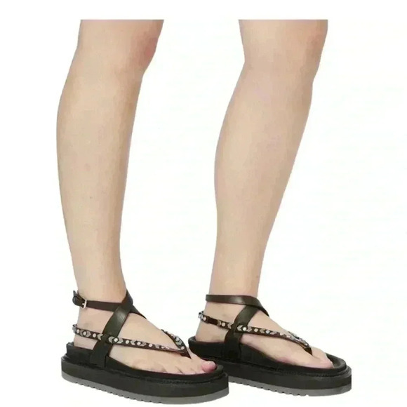 Isabel Marant The Elham Sandal In Black Size 38 EU - Picture 1 of 14